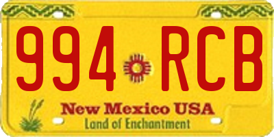 NM license plate 994RCB