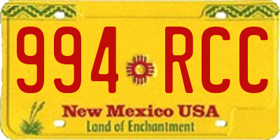 NM license plate 994RCC