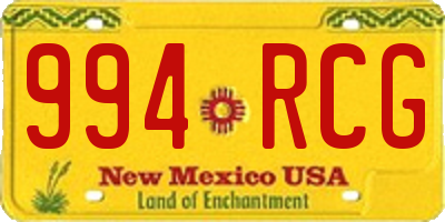 NM license plate 994RCG