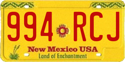 NM license plate 994RCJ