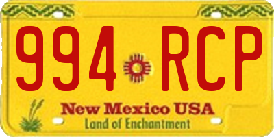 NM license plate 994RCP