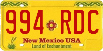 NM license plate 994RDC