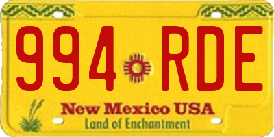 NM license plate 994RDE