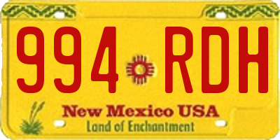 NM license plate 994RDH