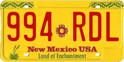 NM license plate 994RDL