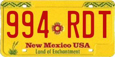 NM license plate 994RDT