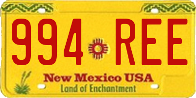 NM license plate 994REE