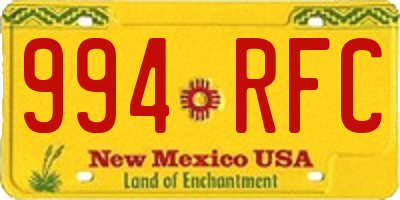 NM license plate 994RFC