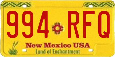 NM license plate 994RFQ