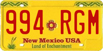 NM license plate 994RGM