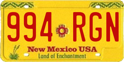 NM license plate 994RGN