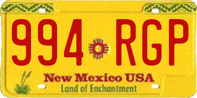 NM license plate 994RGP