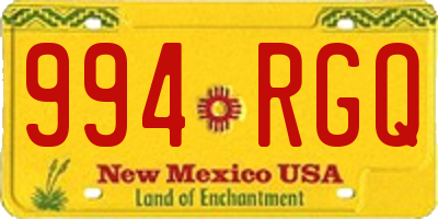 NM license plate 994RGQ