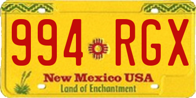 NM license plate 994RGX