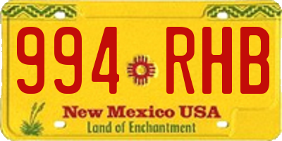 NM license plate 994RHB