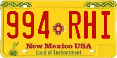 NM license plate 994RHI