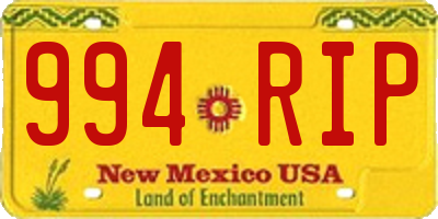 NM license plate 994RIP
