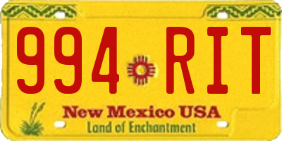 NM license plate 994RIT