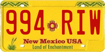 NM license plate 994RIW