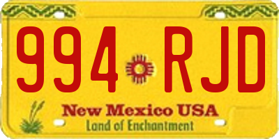 NM license plate 994RJD