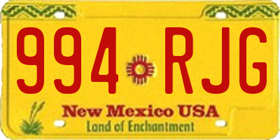 NM license plate 994RJG