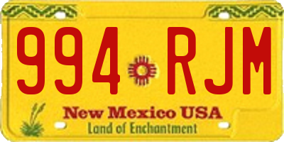 NM license plate 994RJM