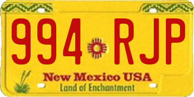 NM license plate 994RJP