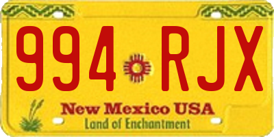 NM license plate 994RJX