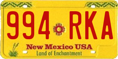 NM license plate 994RKA