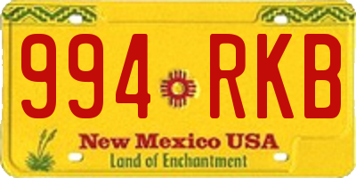 NM license plate 994RKB