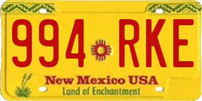 NM license plate 994RKE
