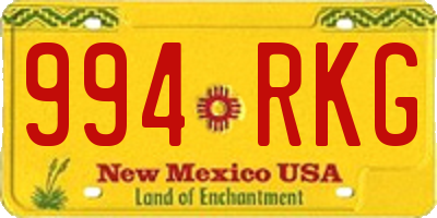 NM license plate 994RKG