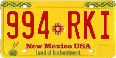 NM license plate 994RKI