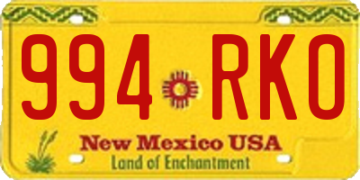 NM license plate 994RKO