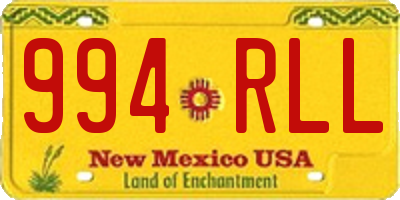 NM license plate 994RLL