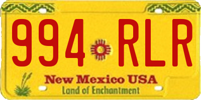 NM license plate 994RLR