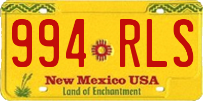 NM license plate 994RLS