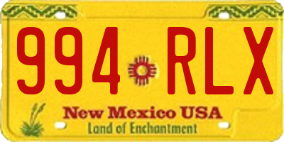 NM license plate 994RLX