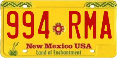 NM license plate 994RMA