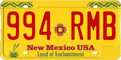 NM license plate 994RMB