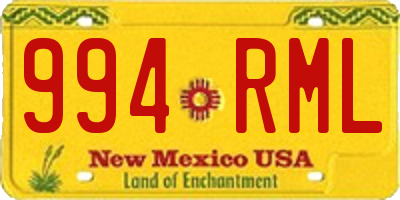 NM license plate 994RML