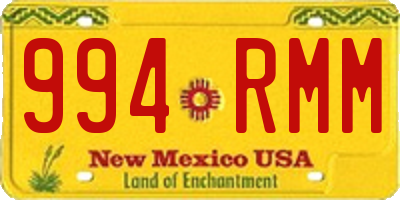 NM license plate 994RMM