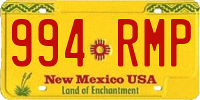 NM license plate 994RMP