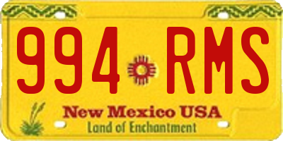 NM license plate 994RMS