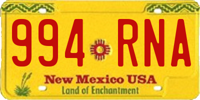 NM license plate 994RNA