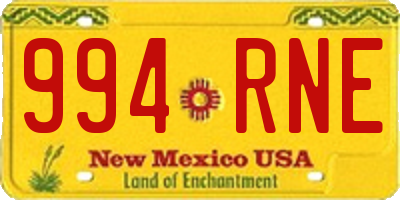 NM license plate 994RNE