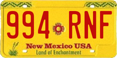 NM license plate 994RNF