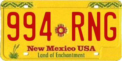 NM license plate 994RNG