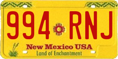 NM license plate 994RNJ