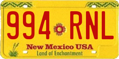 NM license plate 994RNL